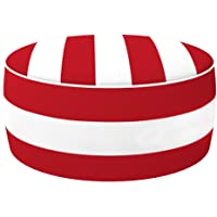 Los mejores  - Aktive 79039 - Puff hinchable Ottoman- poliéster hilado- repele el agua- 53 x 23 cm- colonial rojo